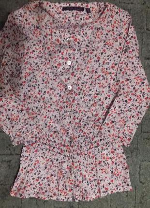 Суперская легкая рубашка в милый цветочный принт.1 фото