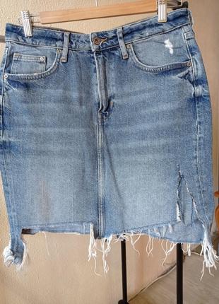 Джинсова спідниця h&m denim p.38. s-m