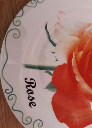 Набір тарілка і лопатка для торта троянда3 фото