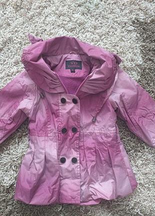 Куртка для девочки весна осень сирень фиолетовая