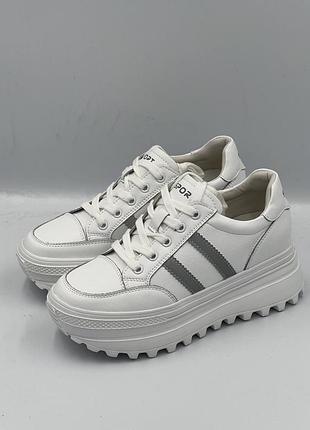 Кеды женские, натуральная кожа