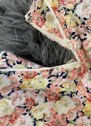 Сукня винтажноев в квітковий принт🌹7 фото