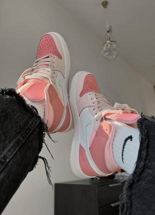 Кросівки jordan 1 retro pink кроссовки5 фото