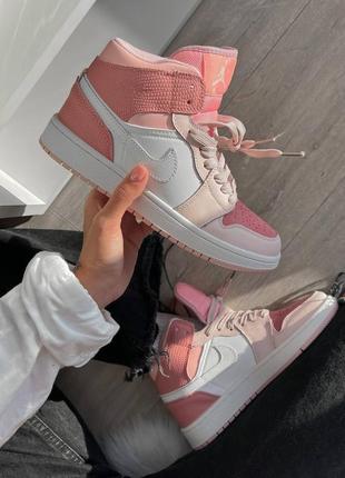 Кросівки jordan 1 retro pink кроссовки