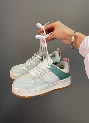 Nike sb dunk “white / mint” новинка мятные женские кроссовки демисезон новая коллекция весна літо осінь жіночі мятні пастельні кросівки