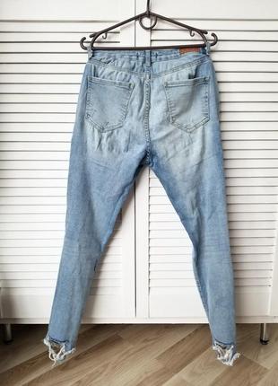 Джинсы скинни высокая посадка рваные джинсы летние высокая талия skinny slim3 фото