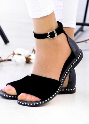 Жіночі замшеві босоніжки