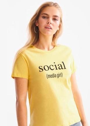 Женская футболка, размер m, цвет желтый