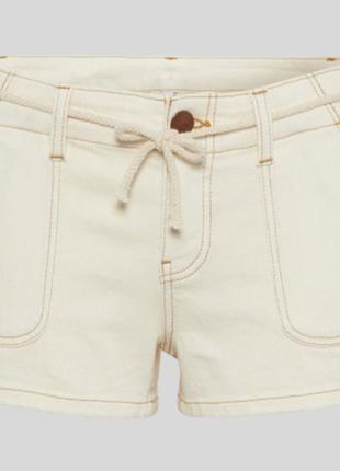 Шорти джинсові, зріст 182, колір бежевий