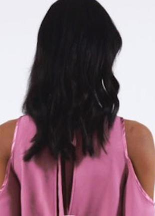 Платье с вырезом и завязанным воротником, размер 32, цвет розовый5 фото