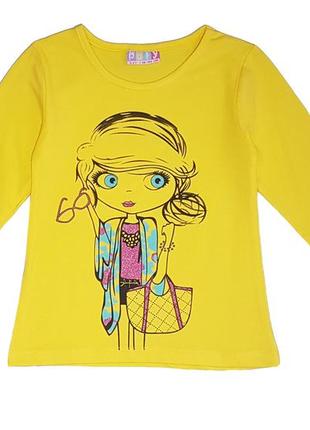 Джемпер для дівчинки "модниця", ріст 110-116, колір жовтий