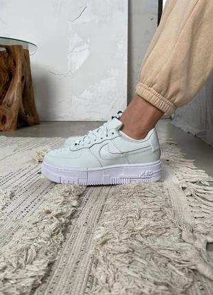 Nike air force 1 pixel aqua blue пастельные мятные бирюзовые кроссовки найк форс весна літо осінь демісезон знижка скидка розпродаж бірюзові кросівки6 фото