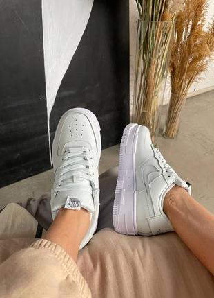 Nike air force 1 pixel ghost ivory blue пастельные мятные бирюзовые кроссовки найк форс весна літо осінь демі знижка скидка разпродажа мятні кросівки