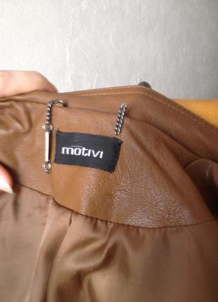 Куртка коричнева кожзам (віскоза)3 фото