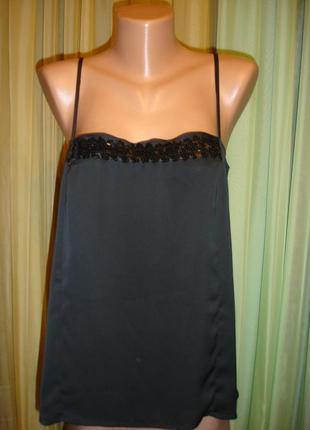 Нарядная топ - майка на бретелях "peek-...."