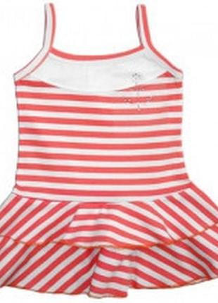 Сарафан ясельний "смужки", ріст 92, колір кораловий