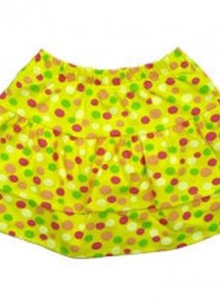 Юбка  для девочки "горошек", рост 104, цвет желтый
