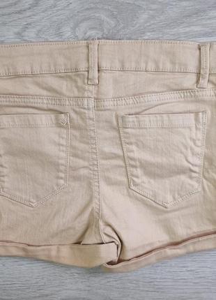 Шорты джинсовые, рост 134, цвет бежевый3 фото