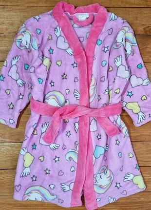 Велсофтовый халат для дівчинки, ріст 98/104, колір бузковий