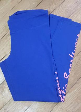 Леггинсы (лосины) женские синие, размер s3 фото