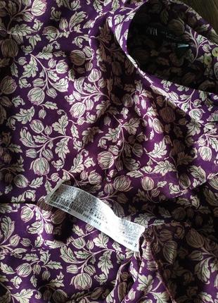 Zara блуза в цветочный принт s8 фото