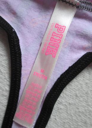 Суперові бавовняні трусики стрінги victoria's secret pink оригінал 🍒❇️🍒4 фото