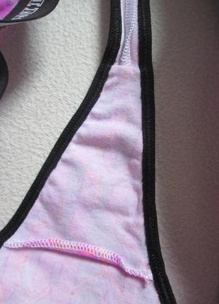 Суперові бавовняні трусики стрінги victoria's secret pink оригінал 🍒❇️🍒3 фото