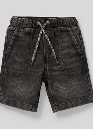 Шорты (бермуды) джинсовые, рост 122, цвет черный