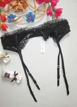 Шикарный черный кружевной пояс для чулок ann summers 🍒❇️🍒