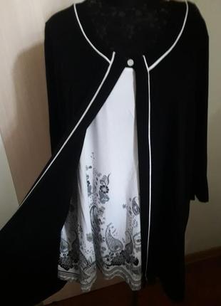 Стильная  блузка  двойка canda, 18-20 размер