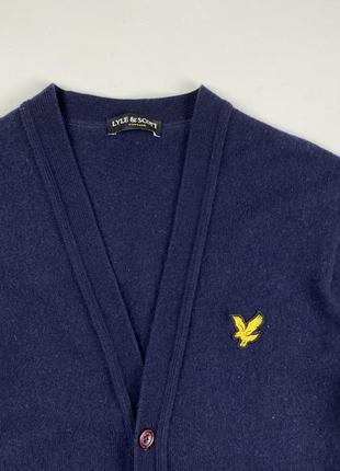 Шерстяной кардиган lyle scott3 фото