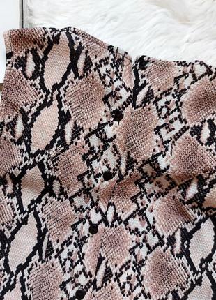Майка  змеиный принт рептилия блуза блузка new look зміїний принт 42 44 распродажи розпродаж3 фото
