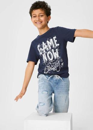 Летняя подростковая футболка на мальчика c&a германия размер 146-1523 фото