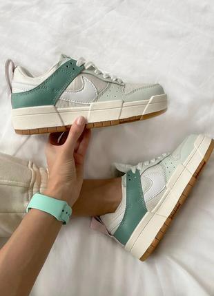 Nike sb dunk “white / mint” новинка мятные женские кроссовки демисезон новая коллекция весна літо осінь жіночі мятні пастельні кросівки