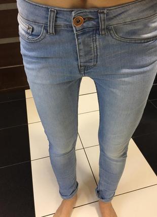 Светлые брюки/летние штаны/голубые джинсы/бойфренд/мом1 фото