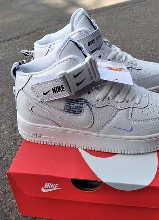 Кроссовки nike air force 1 mid tm white black