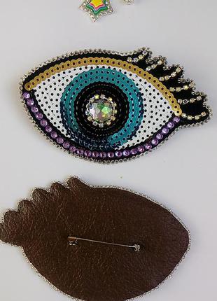 Супер брошь глаз - символ всевидения, ясновидения