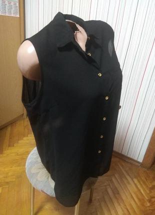 Блуза безрукавка классика,майка шифоновая блузка2 фото