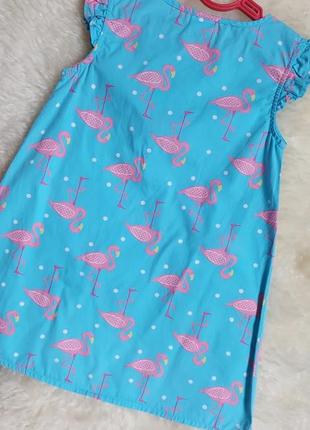 Детское платье сарафан ladybird принт фламинго2 фото