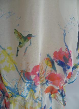 Шифоновая блуза с птичками3 фото