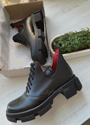 🇺🇦 броги art чорні з вирізом натуральна шкіра 36-41 5 кольорів 🔰 броги чорні туфлі шкіра натуральна 5 кольорів 36-41