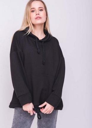 Худи толстовка чёрная oversize