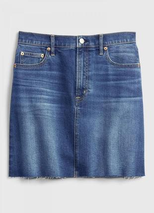 Джинсовая мини-юбка gap синяя женская юбка оригинал сша6 фото