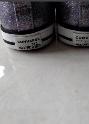 Перламутровые лакированные кеды бренда converse uk 5 eur ,228 фото