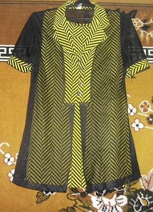 Майка з накидкою в дірочки