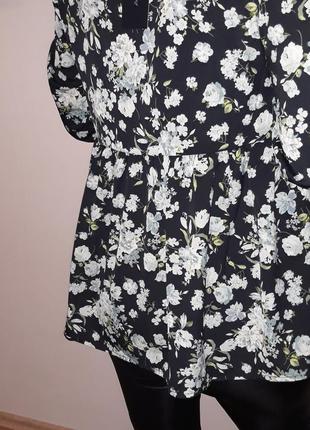 Якісна блузка  в квіточки, широкий пошив4 фото