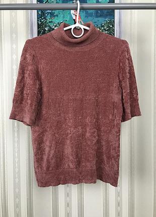 Бархатная футболка водолазка cos xs