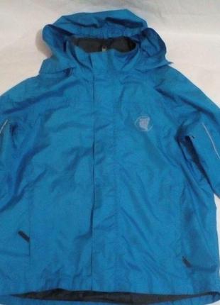 Куртка ветровка дождевик с капюшоном на подкладке pocopiano на 9-10лет 134-140см