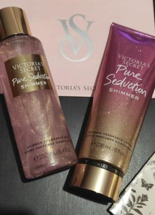 Парфумированный лосьон pure seduction shimmer 💕victorias secret виктория сикрет вікторія сікрет оригинал4 фото