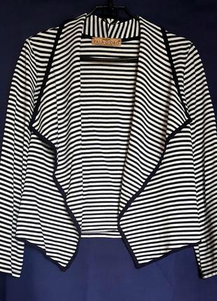 Кардиган піджак кофта в синю смужку pala d'oro італія розмір s/m2 фото